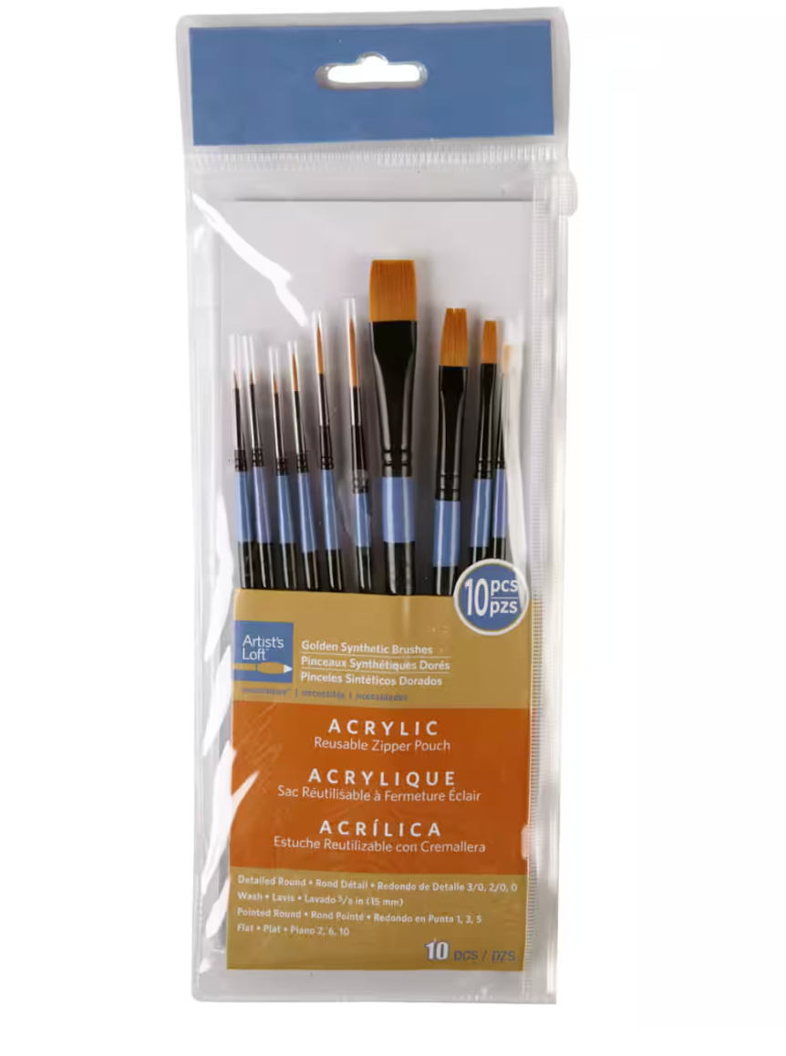 New Bundle Golden Acrylic shops Paint and Artist Loft Firenze Acrylic Paint brushes