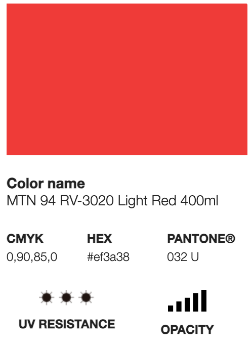 MTN 94-RV-3020 Light Red