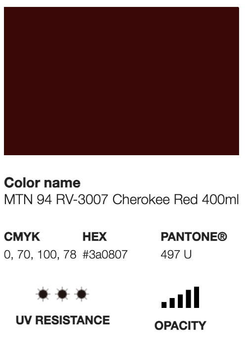 MTN 94-RV-3007 Cherokee Red