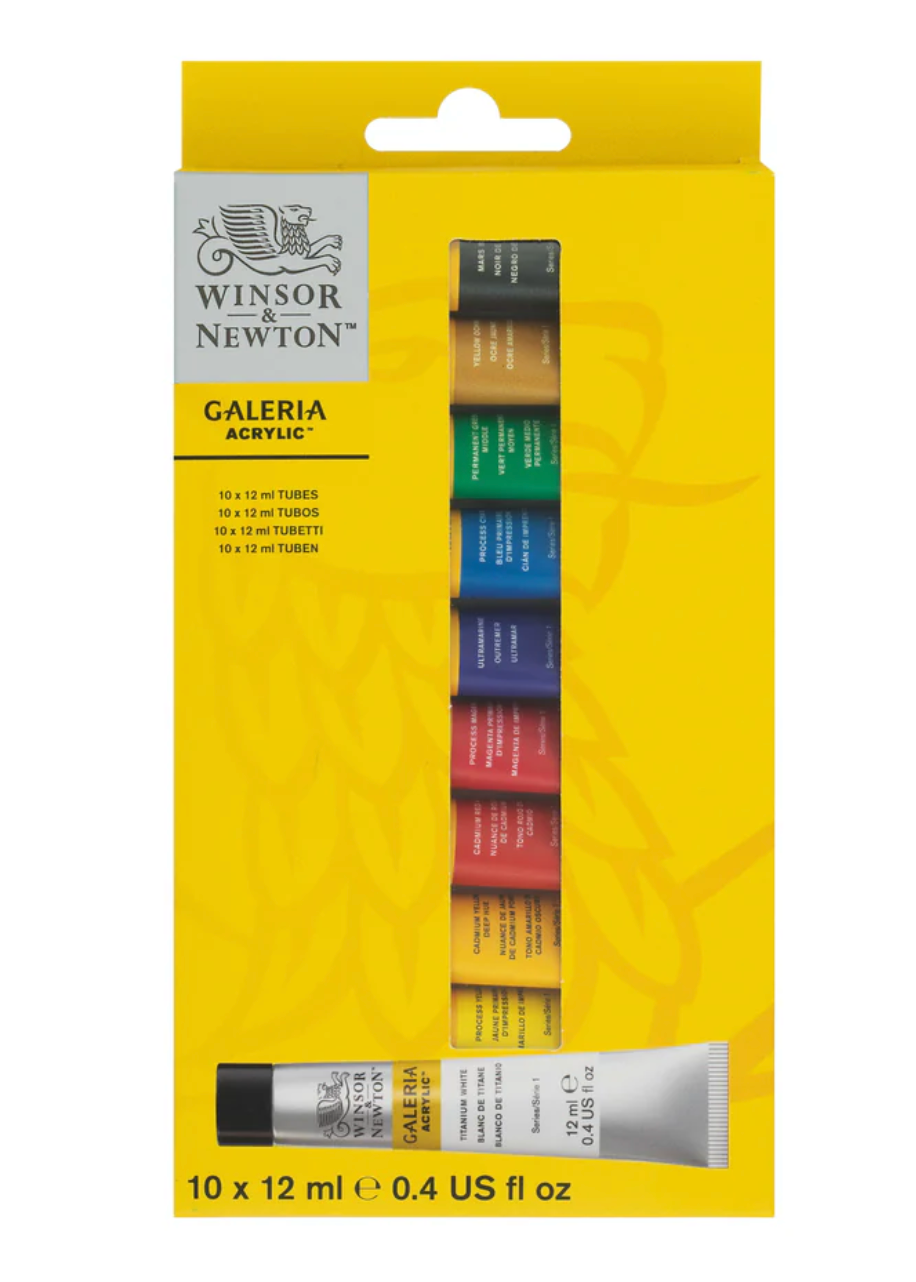 Winsor & Newton Galeria Acrylic Paint Tube Set - 10 x 12ml Item