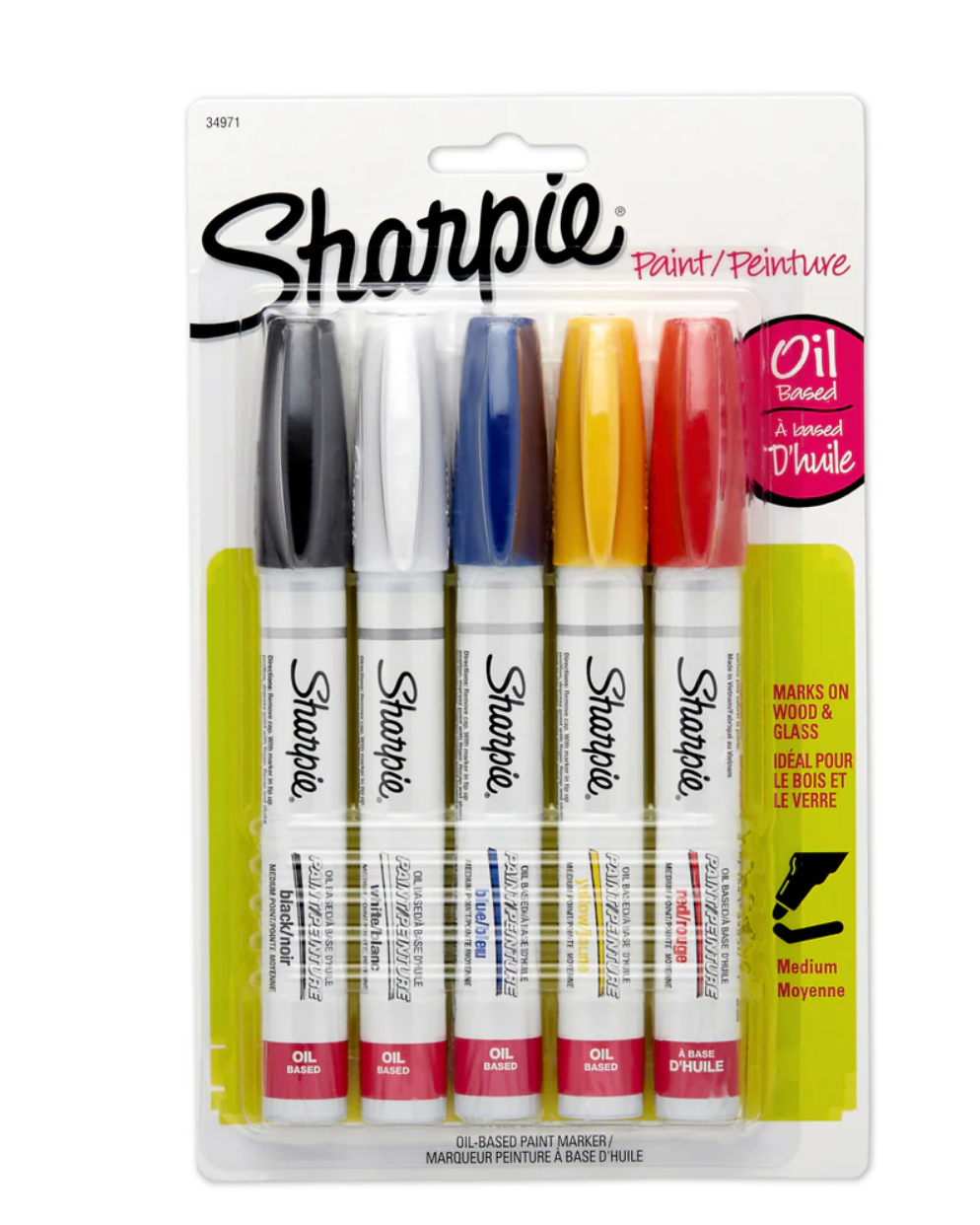 Sharpie Oil-Based Colored Paint Markers - Medium Point - 5 Pack