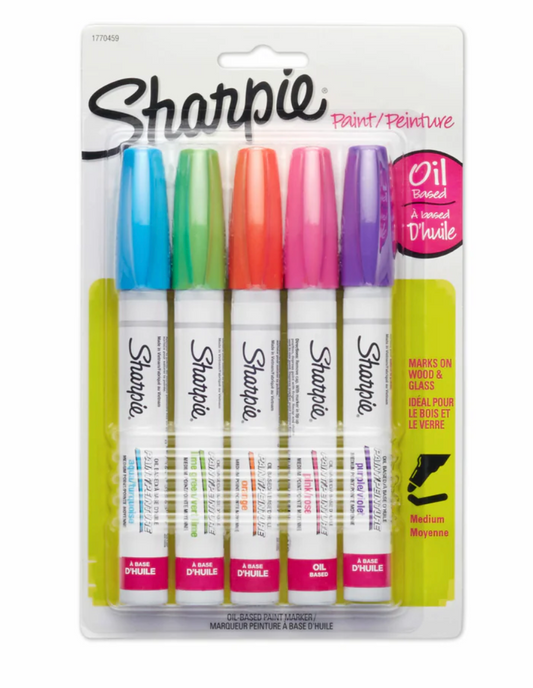 Sharpie Oil-Based Medium Point Paint Marker, Fashion Assorted, 5 Pack