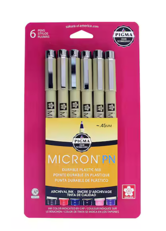 Pigma® Micron® PN Durable Plastic Nib Pen Set - Sakura