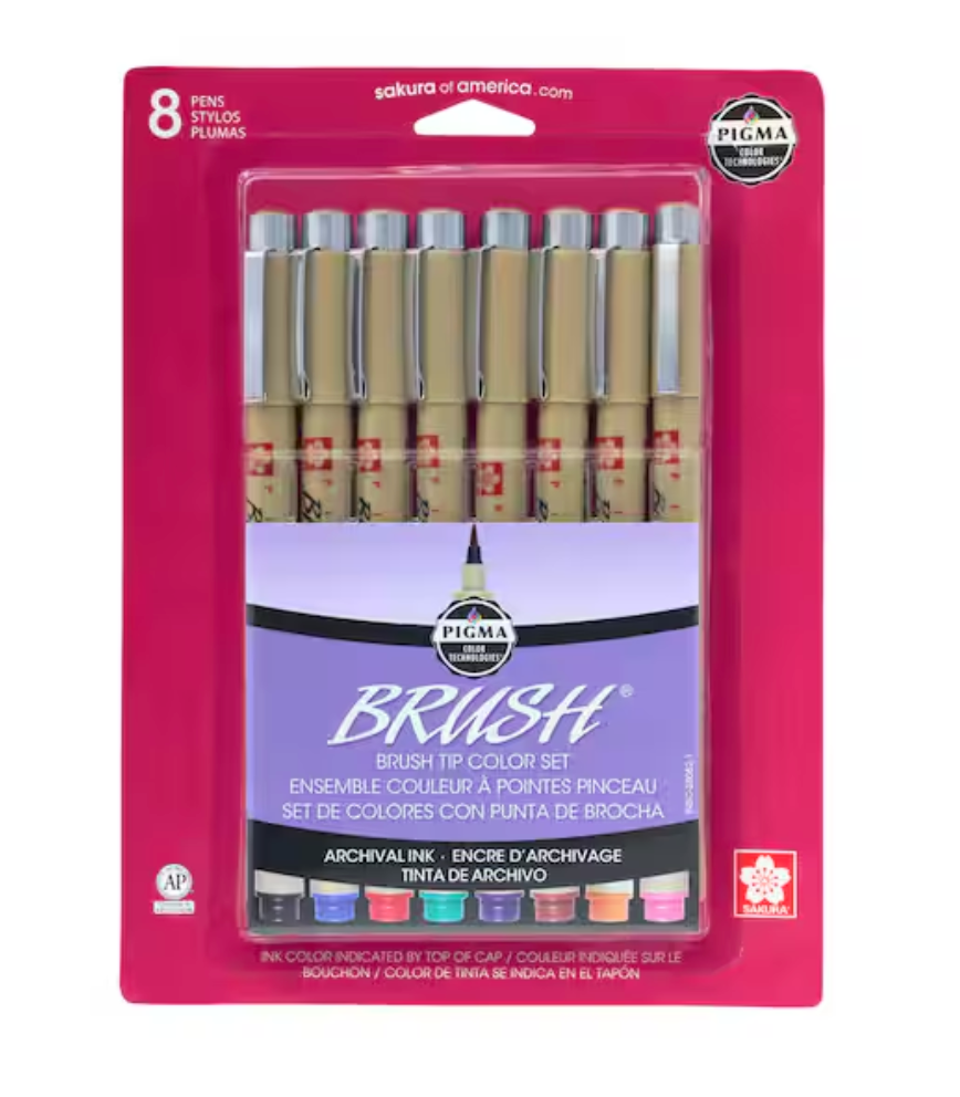 Pigma® Brush™ Pen 8 Color Set - Sakura