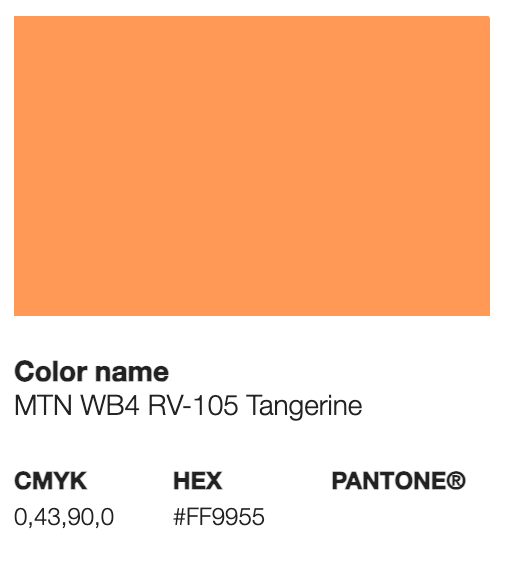 MTN Water Base - Tangerine 105 - 400 Ml spray paint