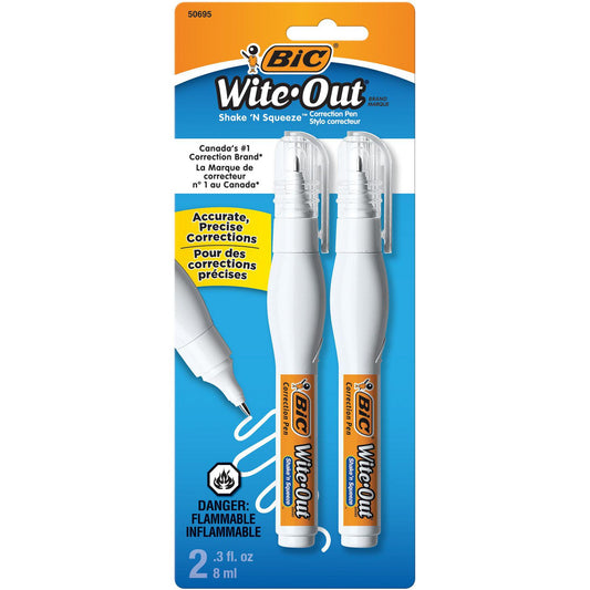 2 Pack Bic White out pens